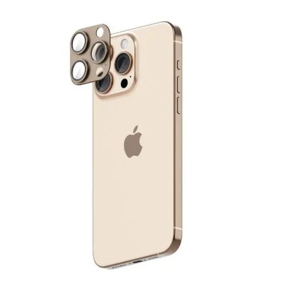 Smartix Premium Aluminium Camera Glass for iPhone 16 Pro/Pro Max - Desert Titanium